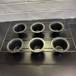 Chicago Metallic Professional 6-Cup Popover Pan, 15.5-Inch-by-9-Inch